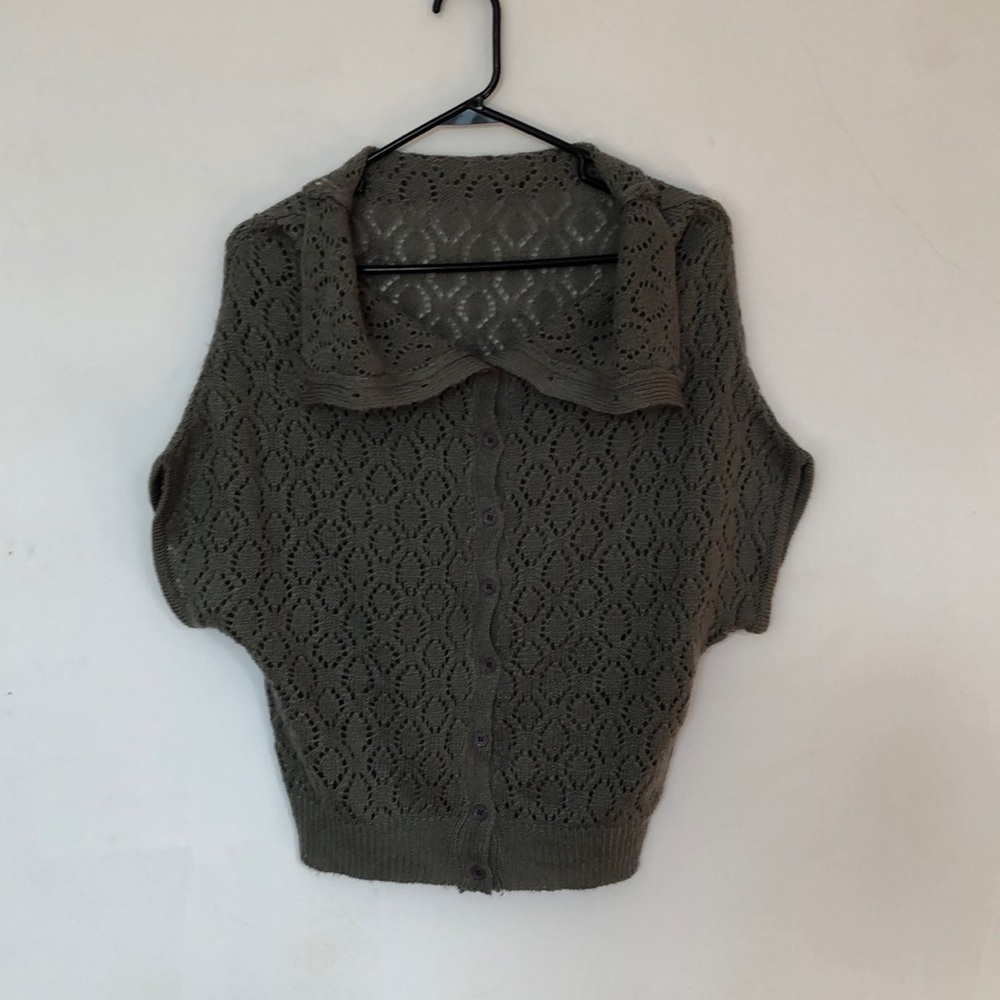 NWOT Grey button down wool tunic